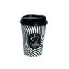 Paper Cup 330ML/Red Stripes/Lid 90mm